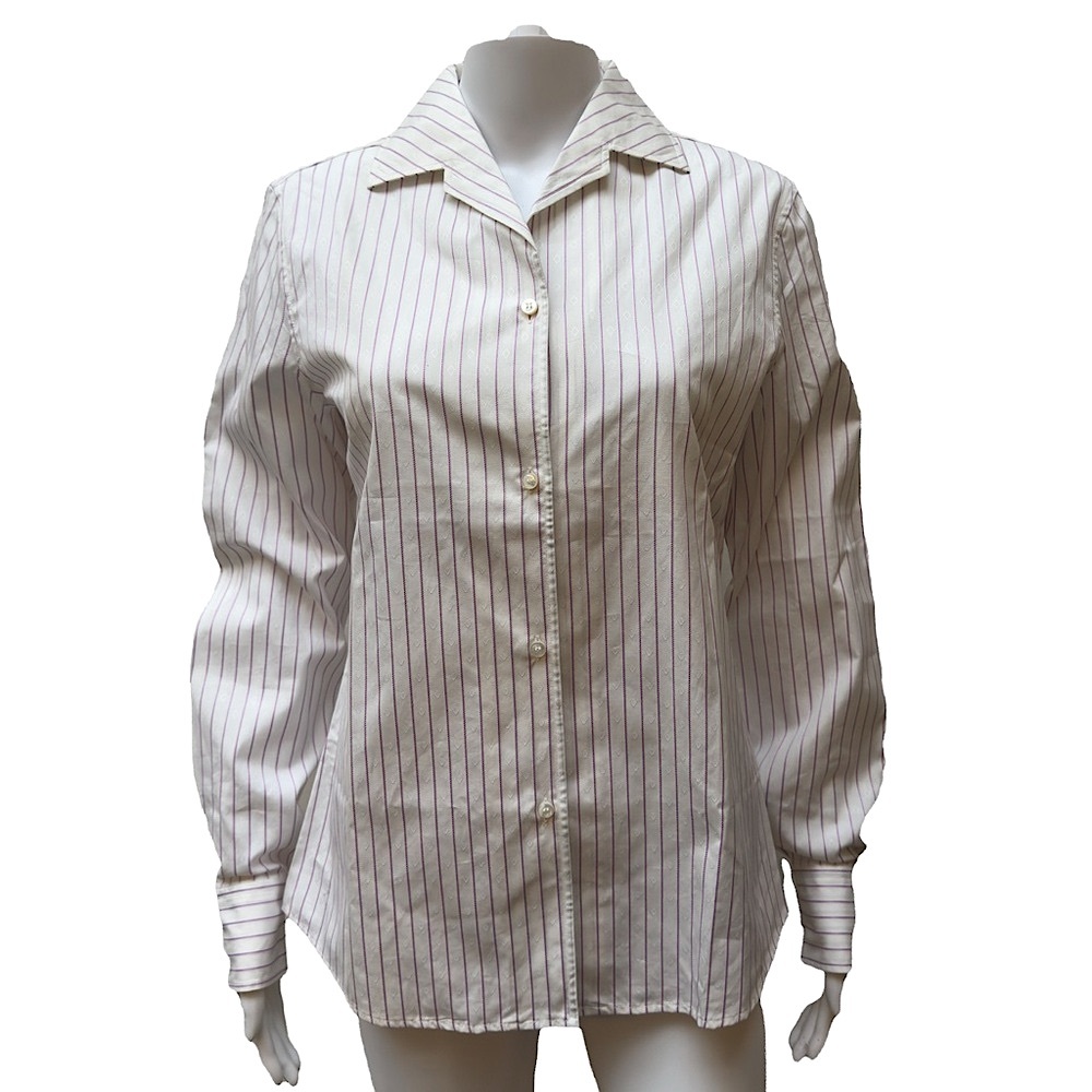 NWT Loro Piana André Double Jacquard Button Down Shirt Size 44